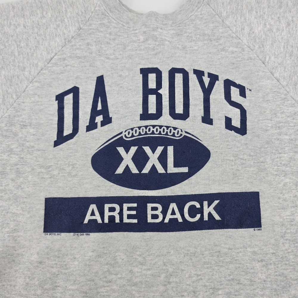 Vintage 1992 Dallas Cowboys Da Boys Are Back Sweatshirt Gray USA Made Large